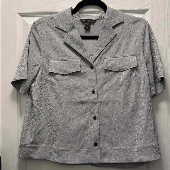 XS Oversized - ATHLETA - Echo Top Quick Drying Gray NEW $99 msrp - Picture 1 of 6